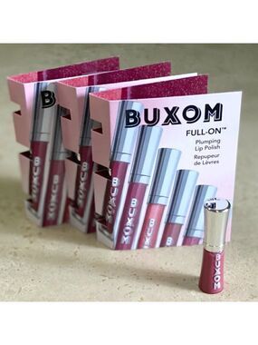 4- Buxom Dolly Full on Lip Plumping Lip Polish mini on card .07oz NEW